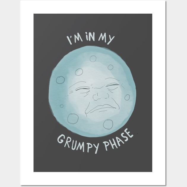 Grumpy Phase of the Moon Wall Art by ahadden